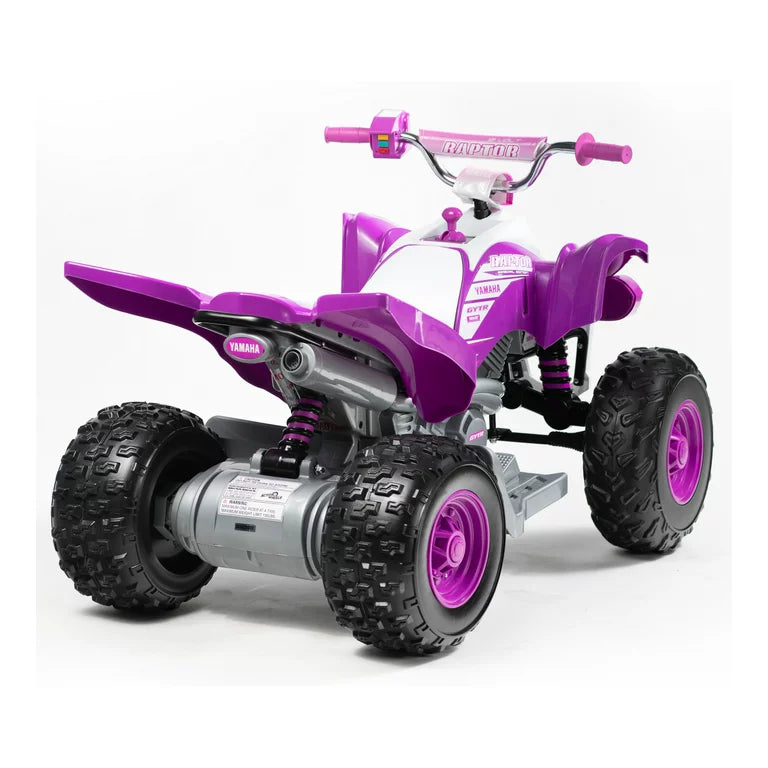 Yamaha Raptor ATV 12-Volt Battery-Powered Ride-on ATV - Purple and White for girls ages 3-5 years