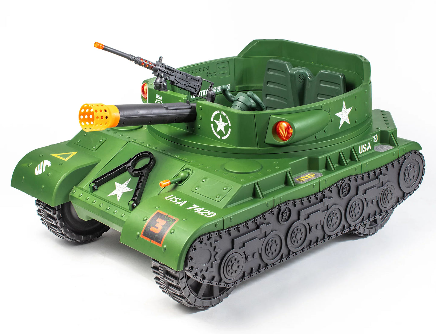 NEW WALMART EXCLUSIVE Adventure Force 24 Volt Thunder Tank GREEN Ride-On With Working Cannon and Rotating Turret! For Boys & Girls Ages 3 and up