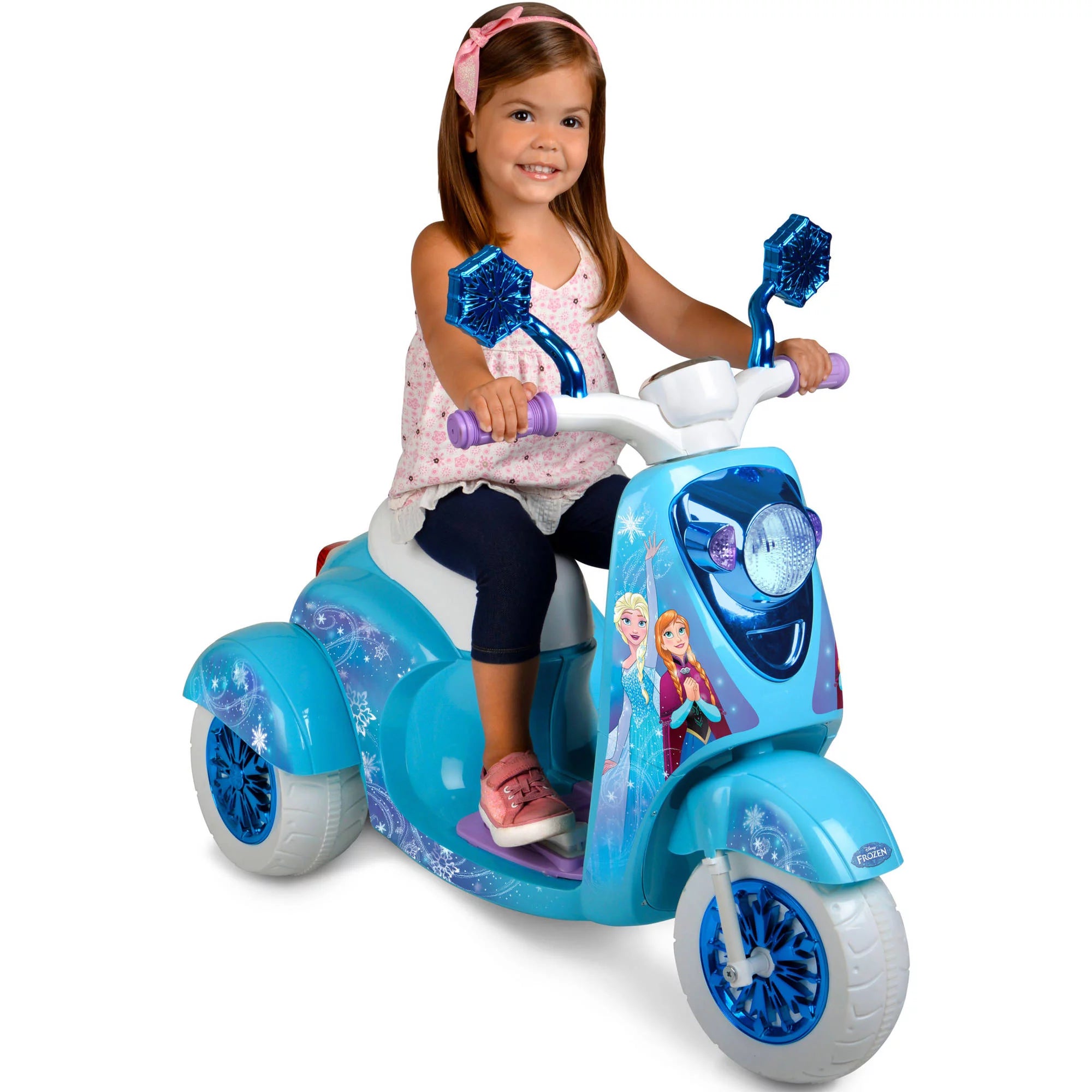 6 Volt Disney Frozen 3 Wheel Scooter Battery Powered Ride On Ballard Pacific