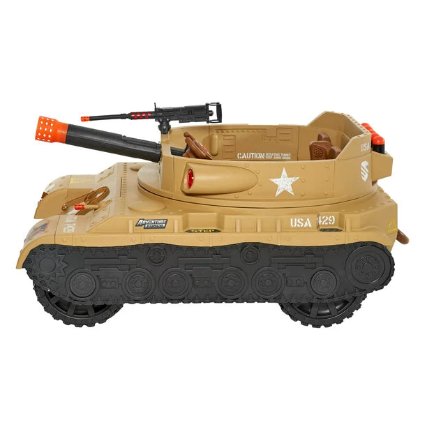 NEW WALMART EXCLUSIVE Adventure Force 24 Volt Thunder Tank TAN Ride-On ...