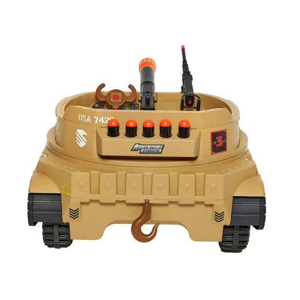 Tank militaire électrique enfant avec son canon tireur Vert - Dirt Tank militaire électrique enfant avec son canon tireur Vert - Dirt