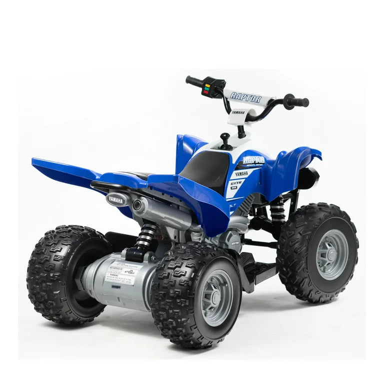 12 Volt Yamaha Raptor ATV Battery Powered Ride-on - Blue and White