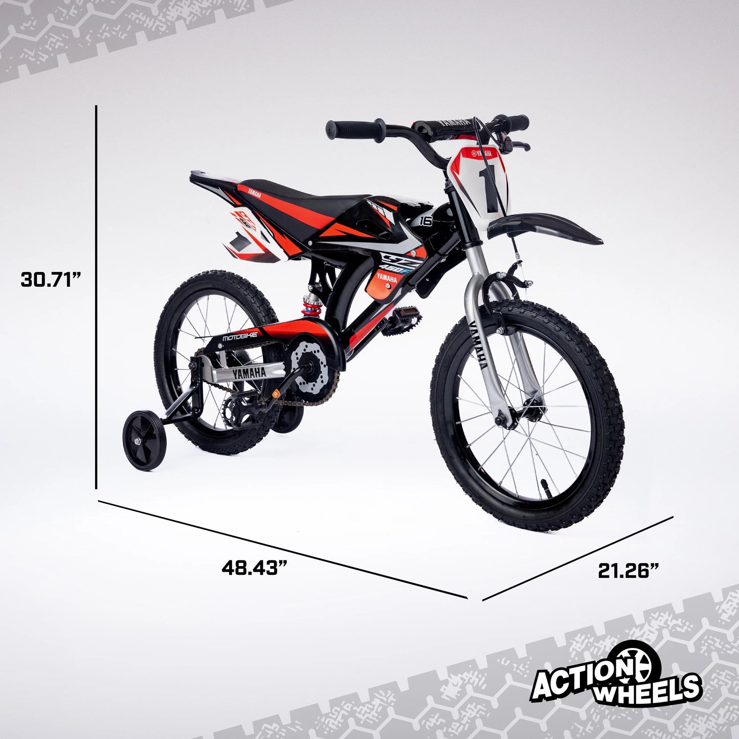 Yamaha Motobike, 16" Wheels, Bicycle for ages 4-8